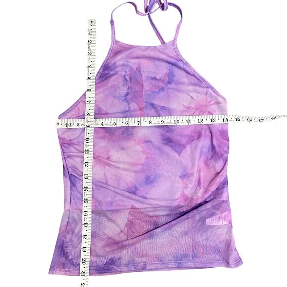 Caution to the Wind Halter Top Womens Size L Purple Pink Mesh Fairy Whimsygoth - Picture 2 of 7
